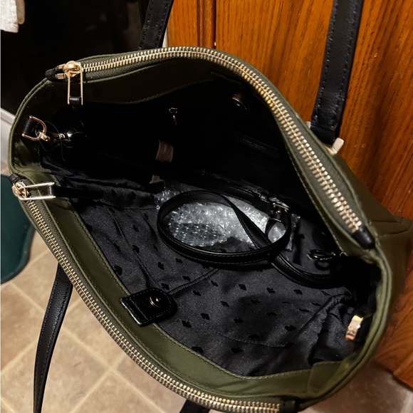 Kate Spade Olive Green Nylon Medium Satchel NWT - Picture 9 of 11